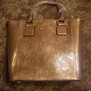 Gold Tote Paisley Design imprint